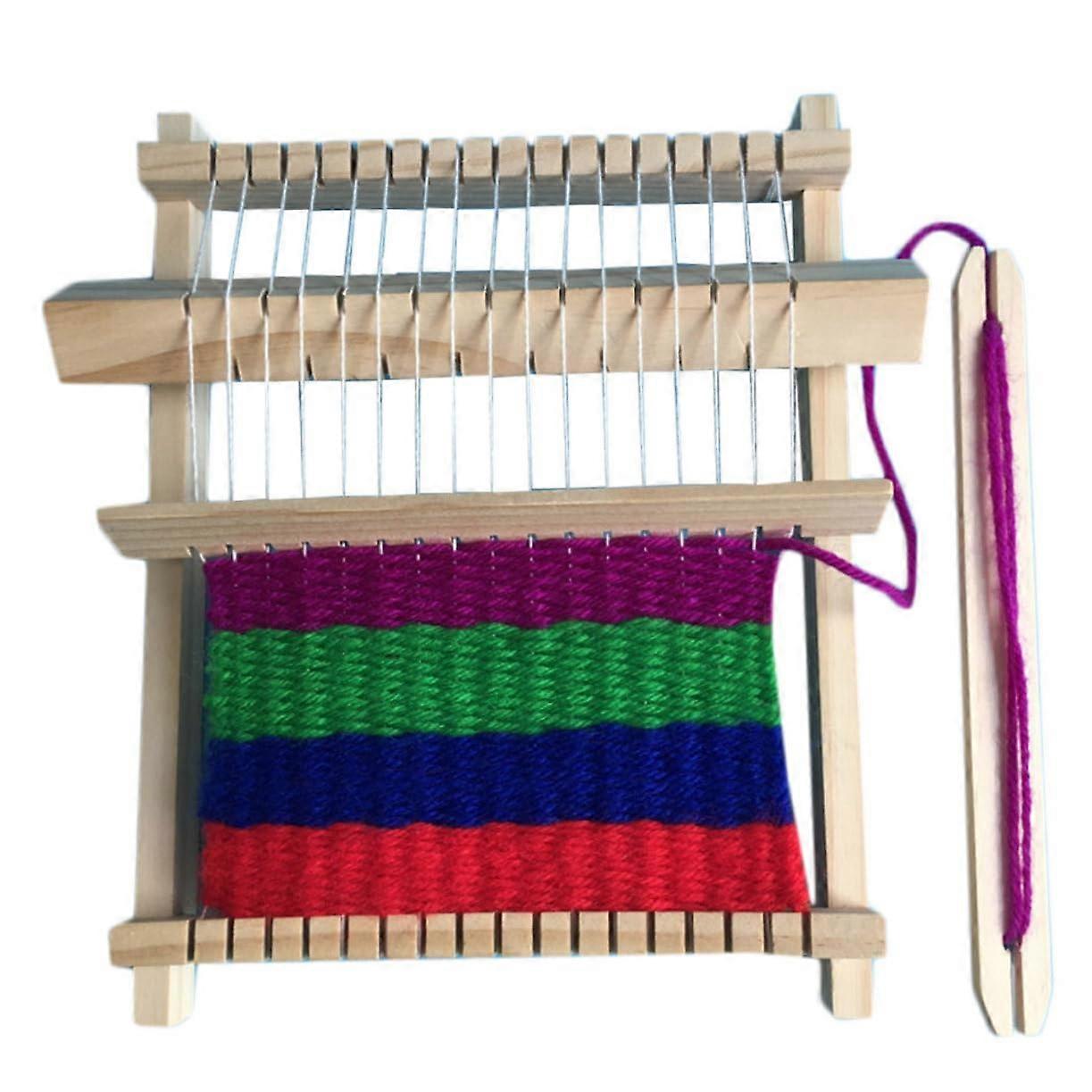 Holzstrickspielzeug fr DIY Webrahmen fr Jungen Lernspielzeug Geduld Kreativität und Hand Auge Koordination Langlebigem Holzmaterial