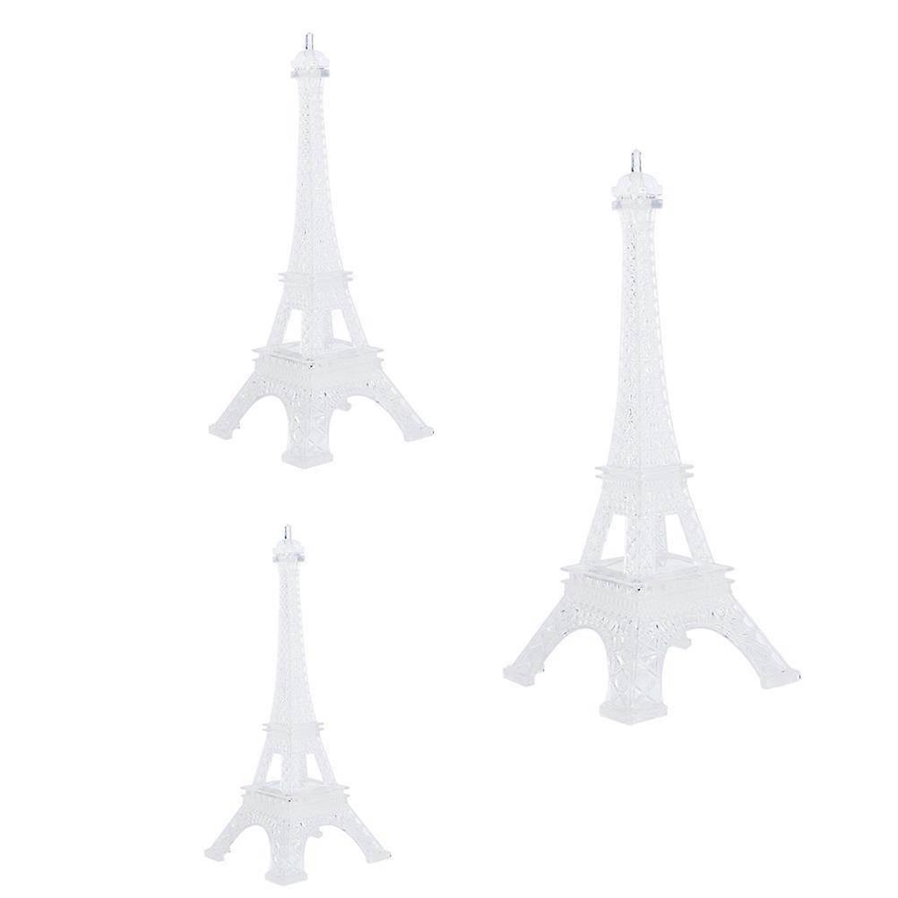 Creative Eiffel Tower Shape Night Lamp for Party Decorative Light Plastic 8x8x19cm General Users Holiday Charm 3Set