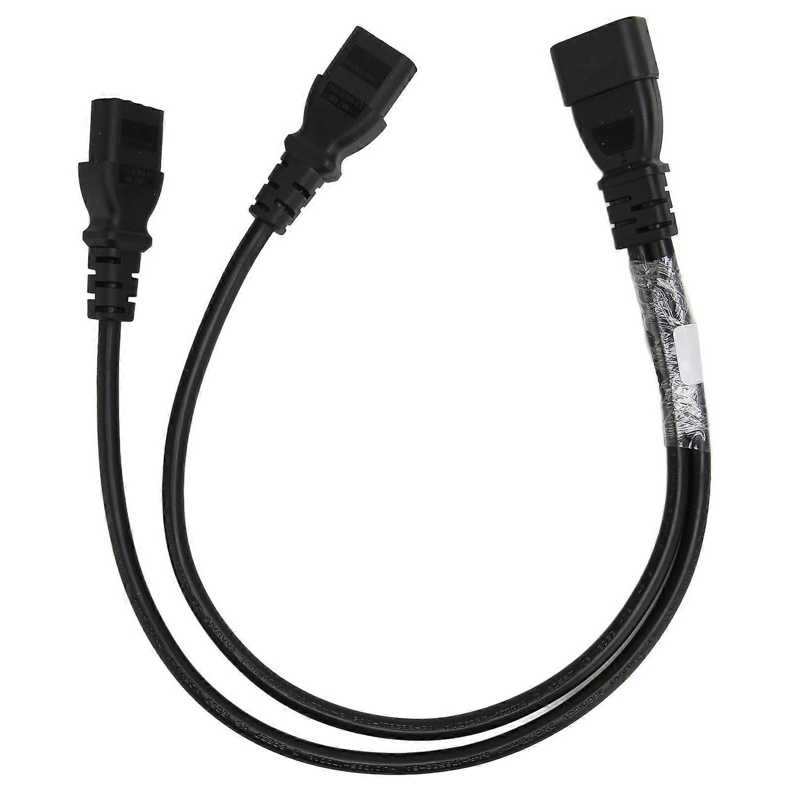 Server UPS Y Splitter Adapter Cable Single C14 to Dual 5 15R C13 for PC Monitor Printer