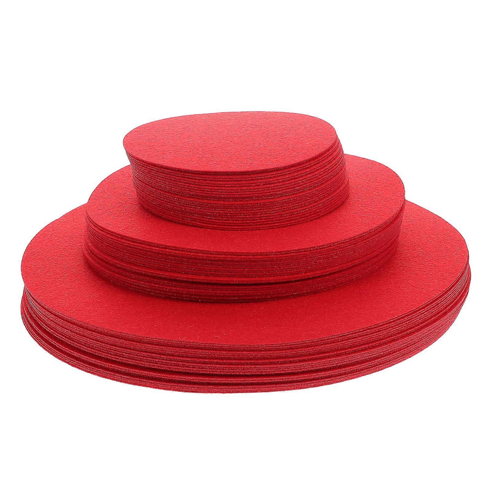 72pcs Felt Plate Dividers Round Dish Protectors Heat Insulation Pads Soft Separator for Quiet Dining and Table Aesthetic