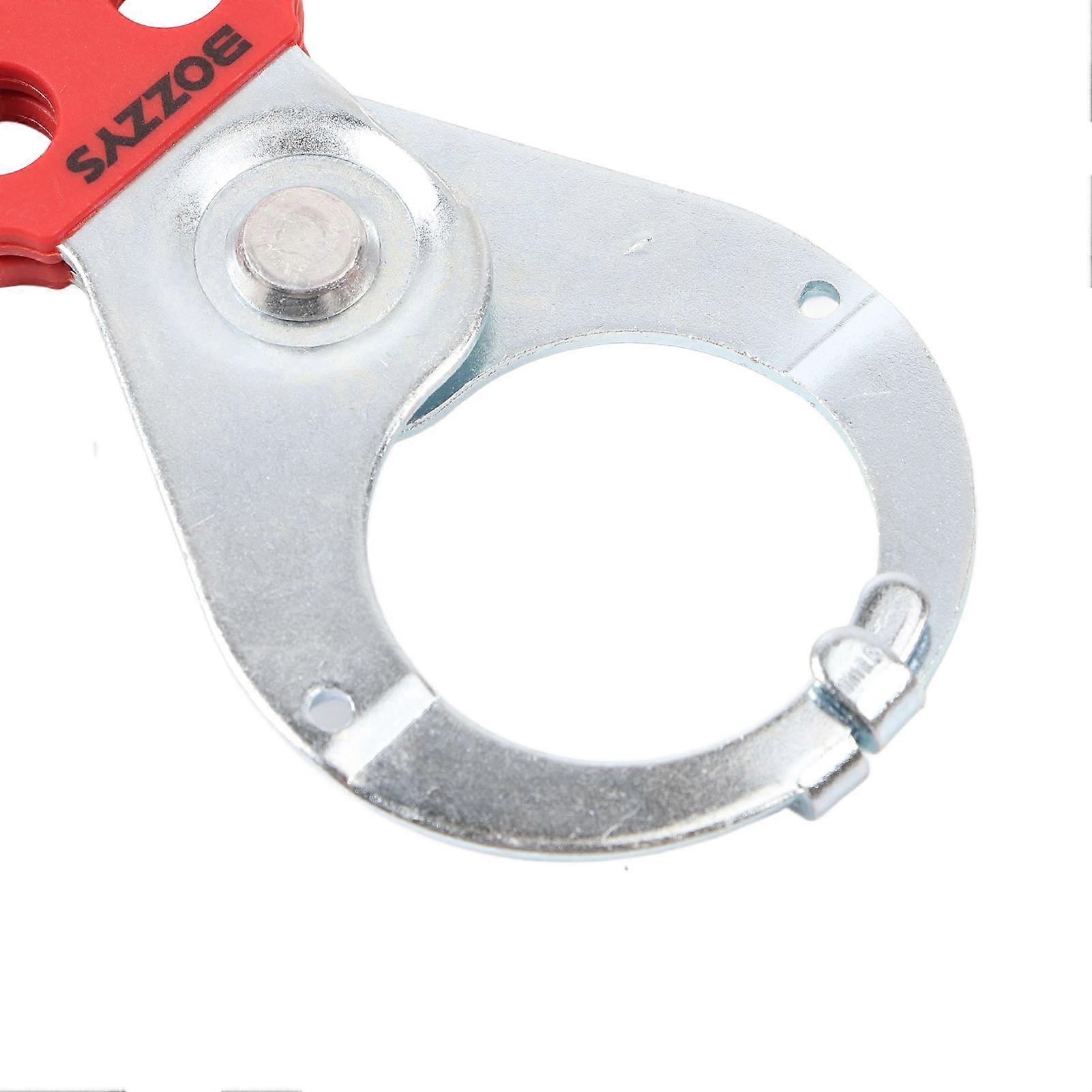 6 Hole Steel Lockout Hasp, Industrial Safety Lock, Lockout Padlock, Tagout Hasp, Red, Silver