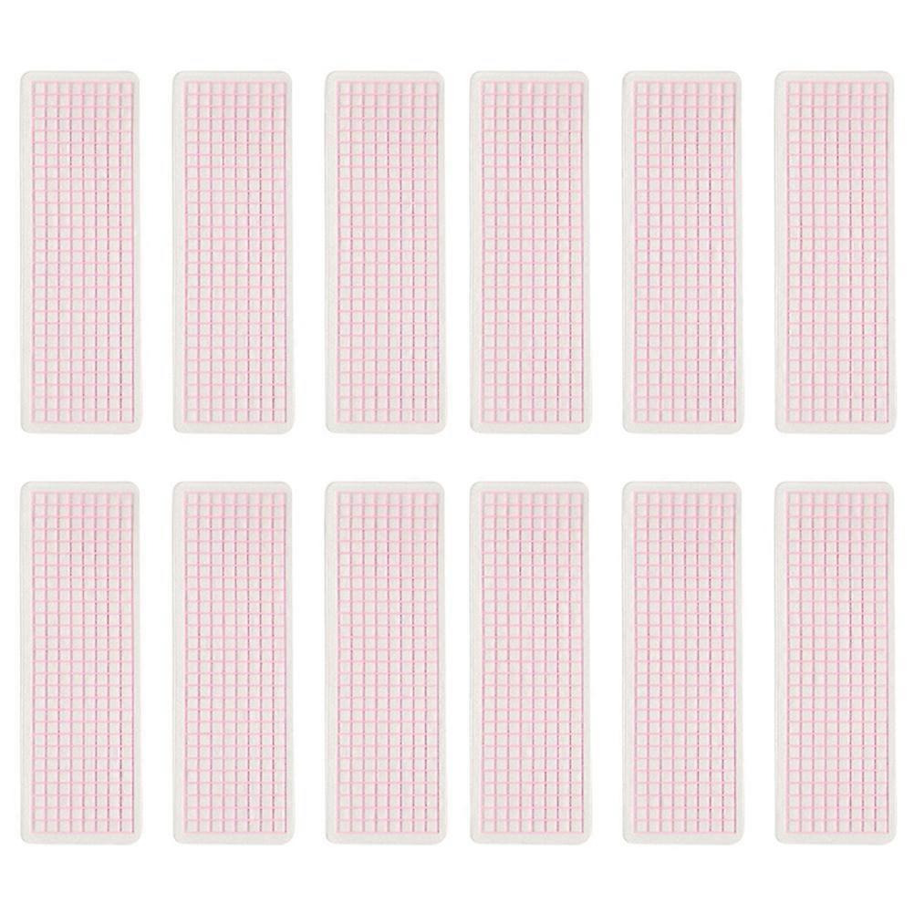 Tape Storage Boards Daily Use Simple Design Pink 15X5X0.1CM Round Cornered Grid Portable 50Pcs
