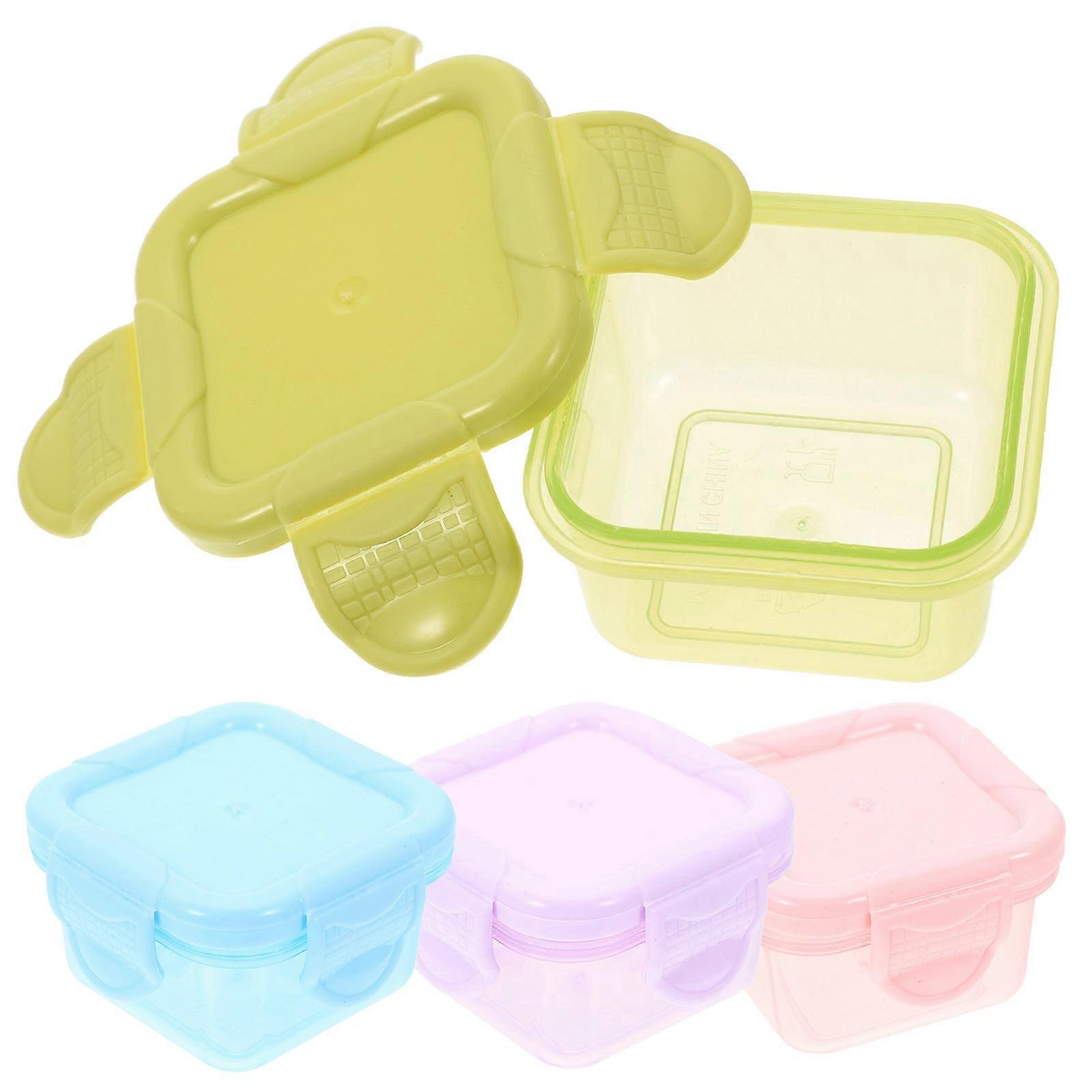 Food Storage Boxes Mini Sealed Pp Compact Design Condiment Storage 4Pcs