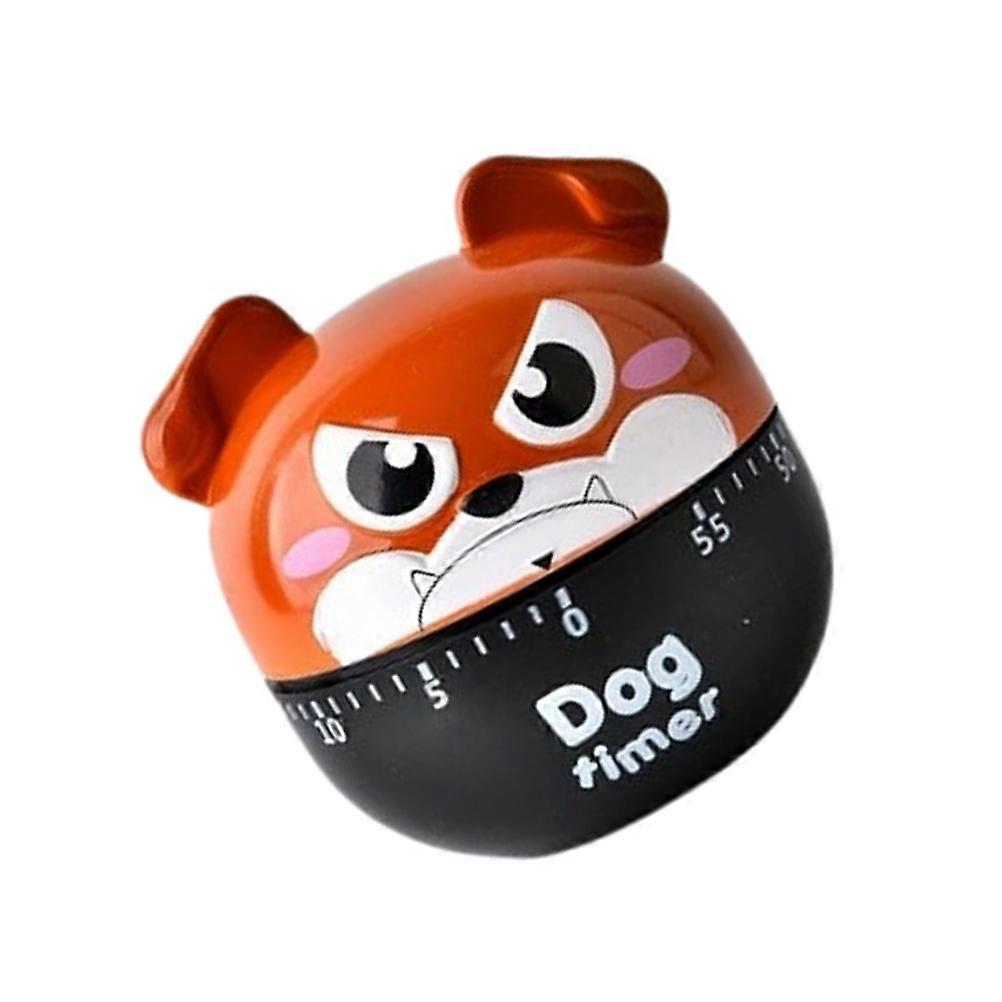 Household Countdown Timer Kitchen Mechanical Timer for Home Use Brown 7.00X6.50X6.50CM Loud Alarm 1Pcs