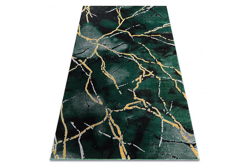 سجادة EMERALD حصرية 1018 بريق ، زجاجة رخامية أنيقة أخضر / ذهبي