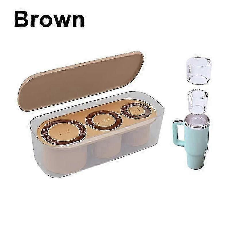 2/3/4/30grid علبة مكعبات الثلج لكأس ستانلي كوب بهلوان ، قالب ثلج سيليكون على شكل أسطوانة مع غطاء ، ملحقات كأس ستانلي