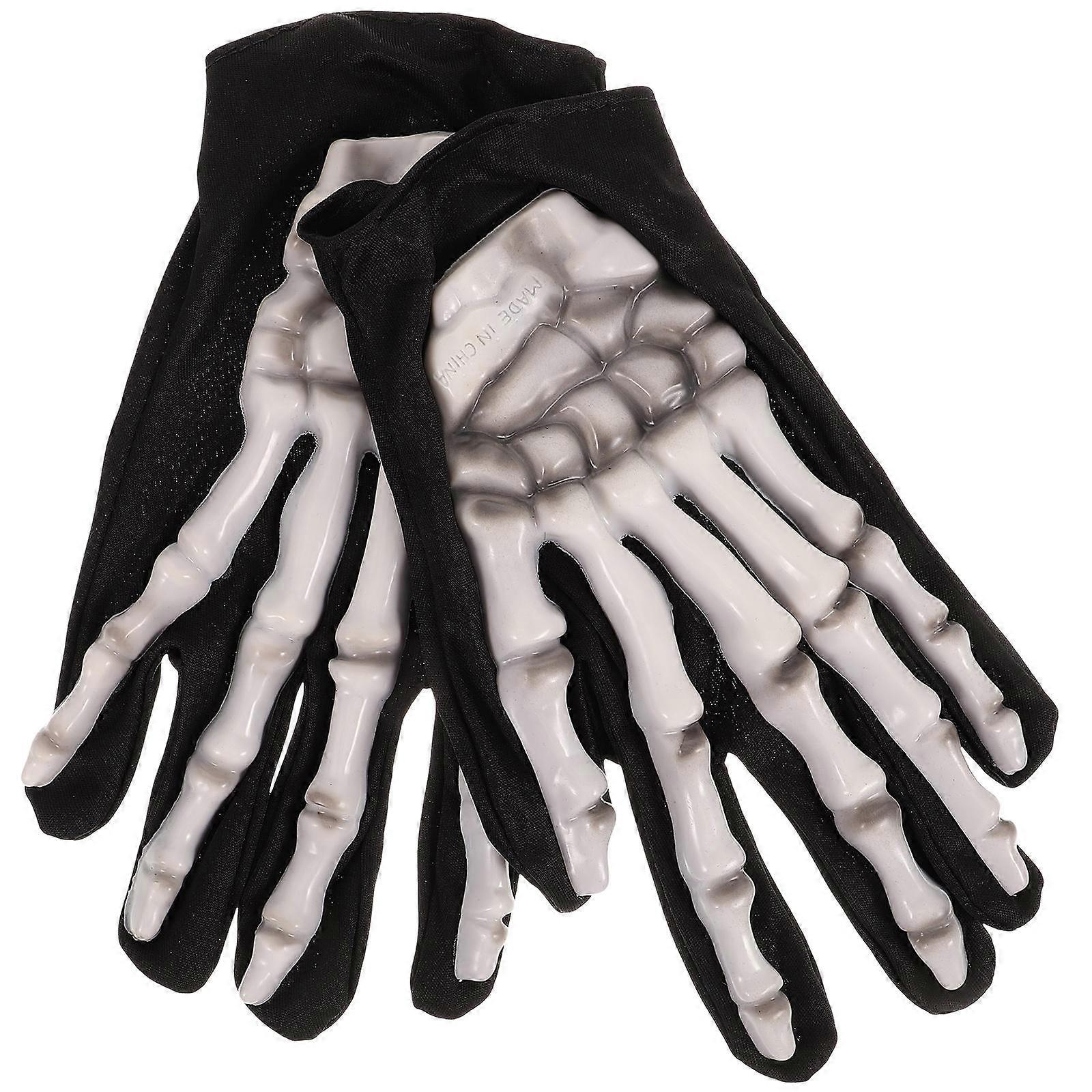 Halloween Skeleton Gloves for Cosplay Breathable, Comfortable Full Finger Design, Lightweight & Durable Party Accessories for Halloween Events