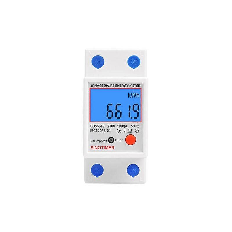 Einphasiger Stromzähler, MID-zertifiziert, max. 45 A modular, Einzeltarif, LCD-Display