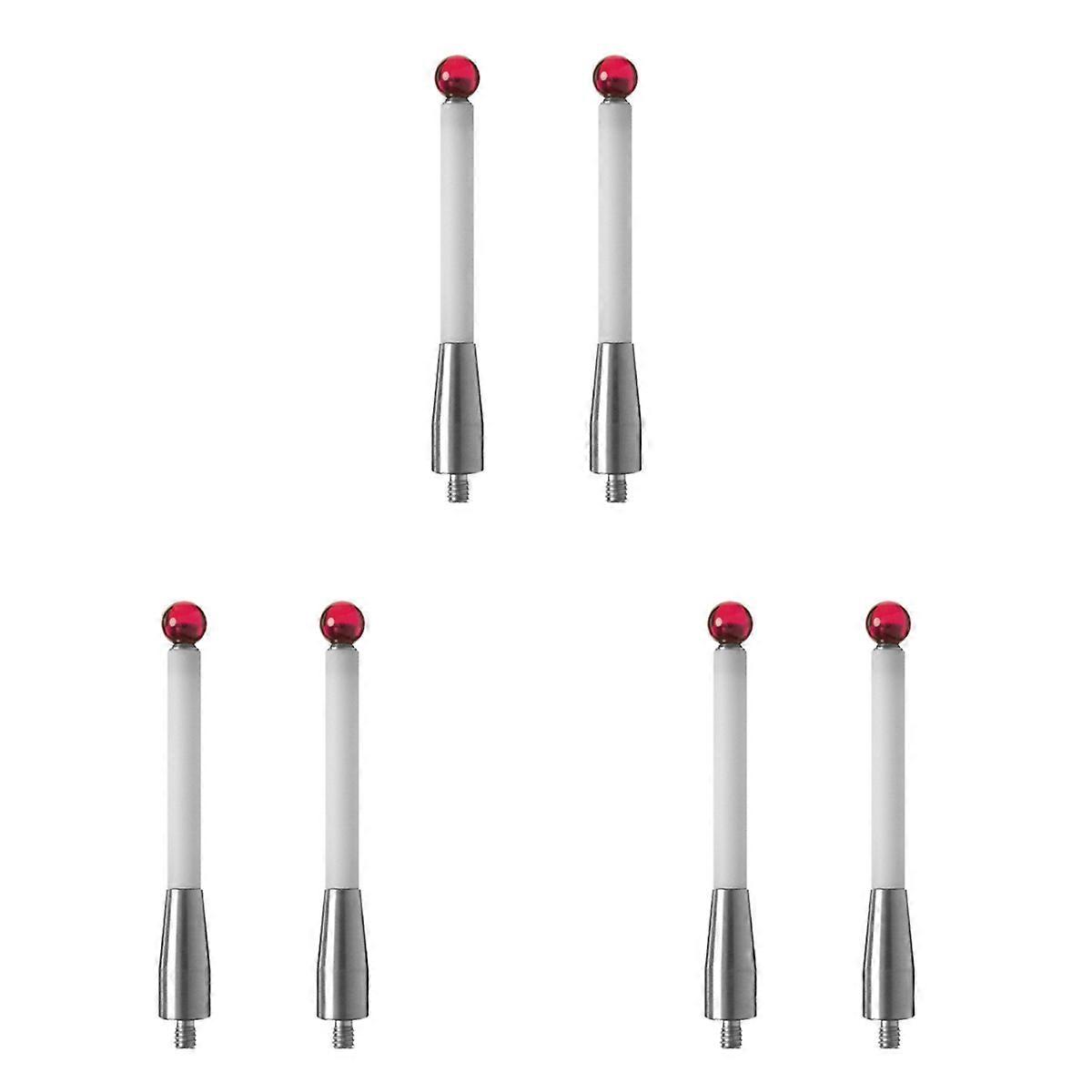 2Pcs CMM Probe Stylus 6mm Ball Tip CMM Contact Probes Ceramic Shafts Probe Testing Accessories for R
