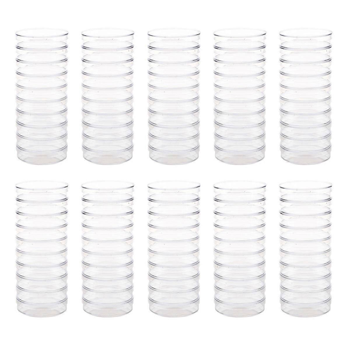 100Pcs Sterile W/Lids for Lab Plate Bacterial 55mm X 15mm