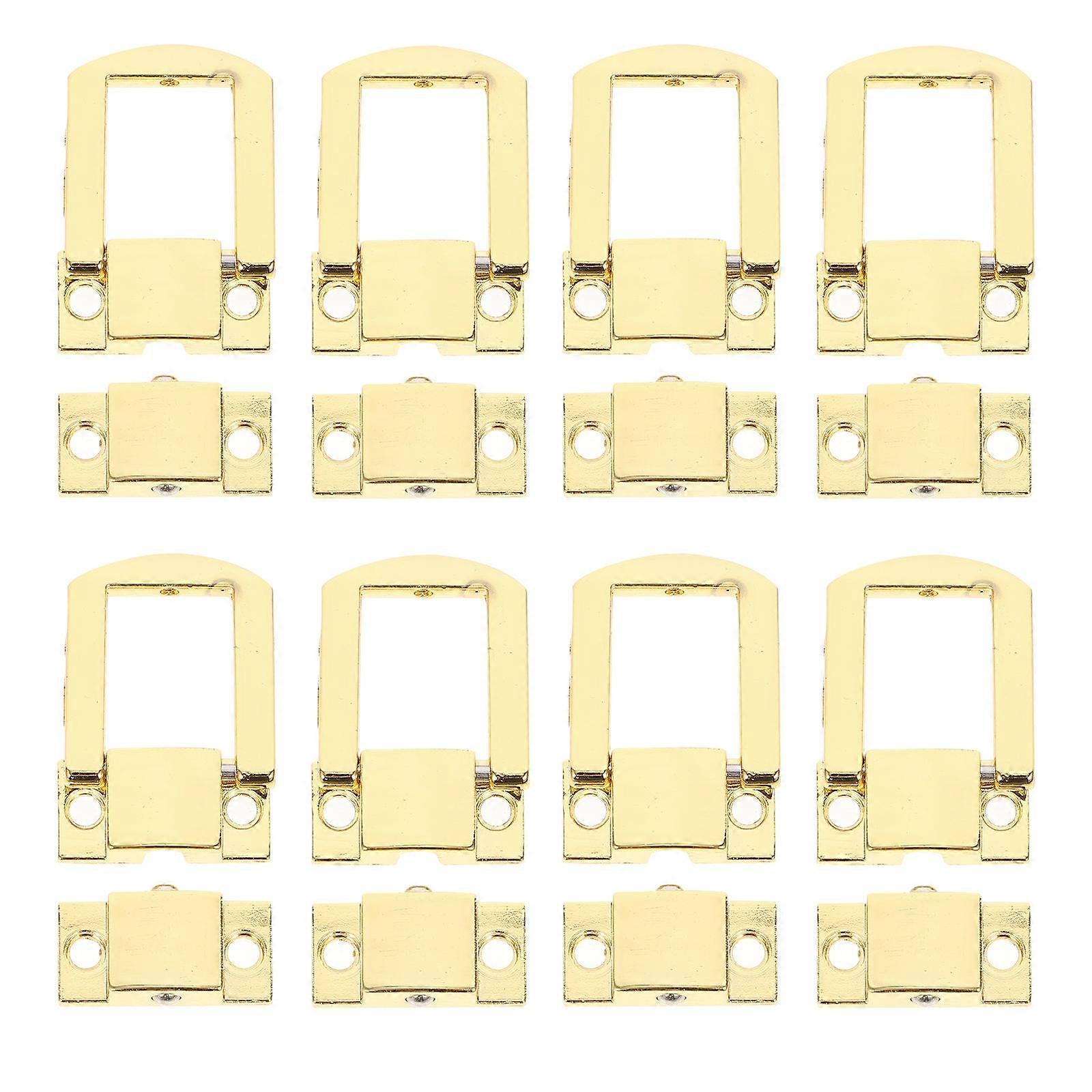 Jewelry Box Latches Toggle Lock Box Hasps for Suitcase Home Use Golden 2.5X2X0.5CM 10Pcs