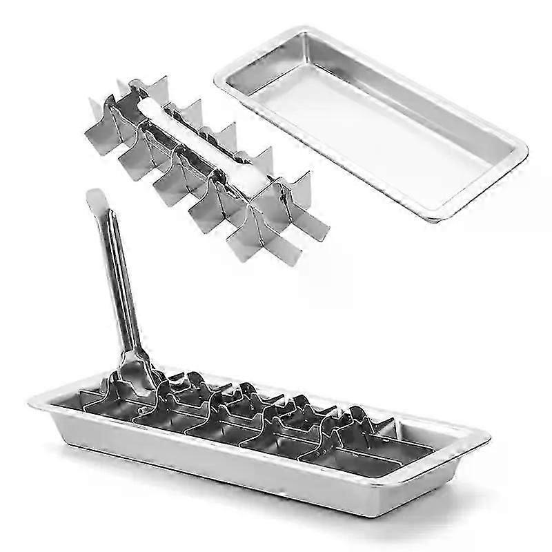 Stainless Steel Ice Cube Tray Stainless Steel Ice Cube Maker Freezer Square Ice Cube Mold tool Making Fit For Milk and Drink Cooling