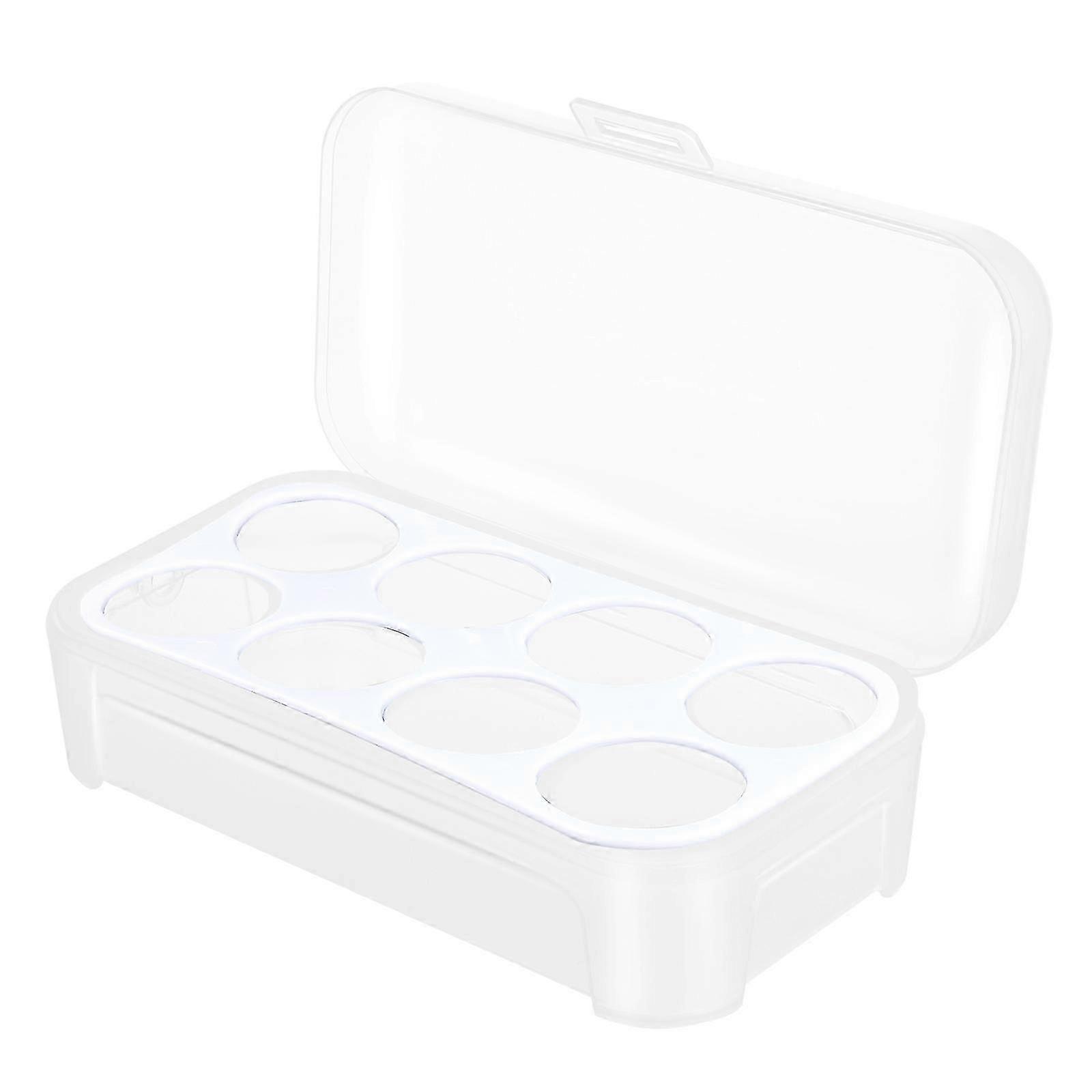 8 Eggs Clear Plastic Tray for Fresh Egg Storage and Camping with Lid