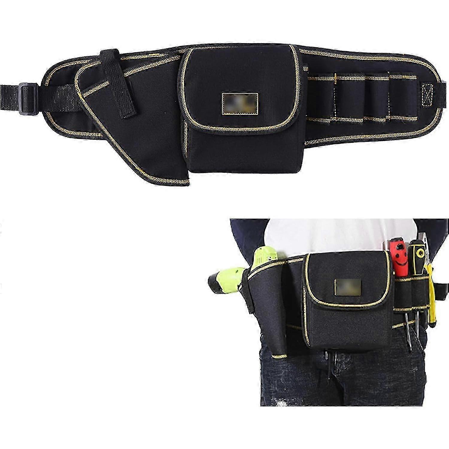 Adjustable Waterproof Tool Belt, Oxford Fabric Organizer with Pockets for Tools and Drill