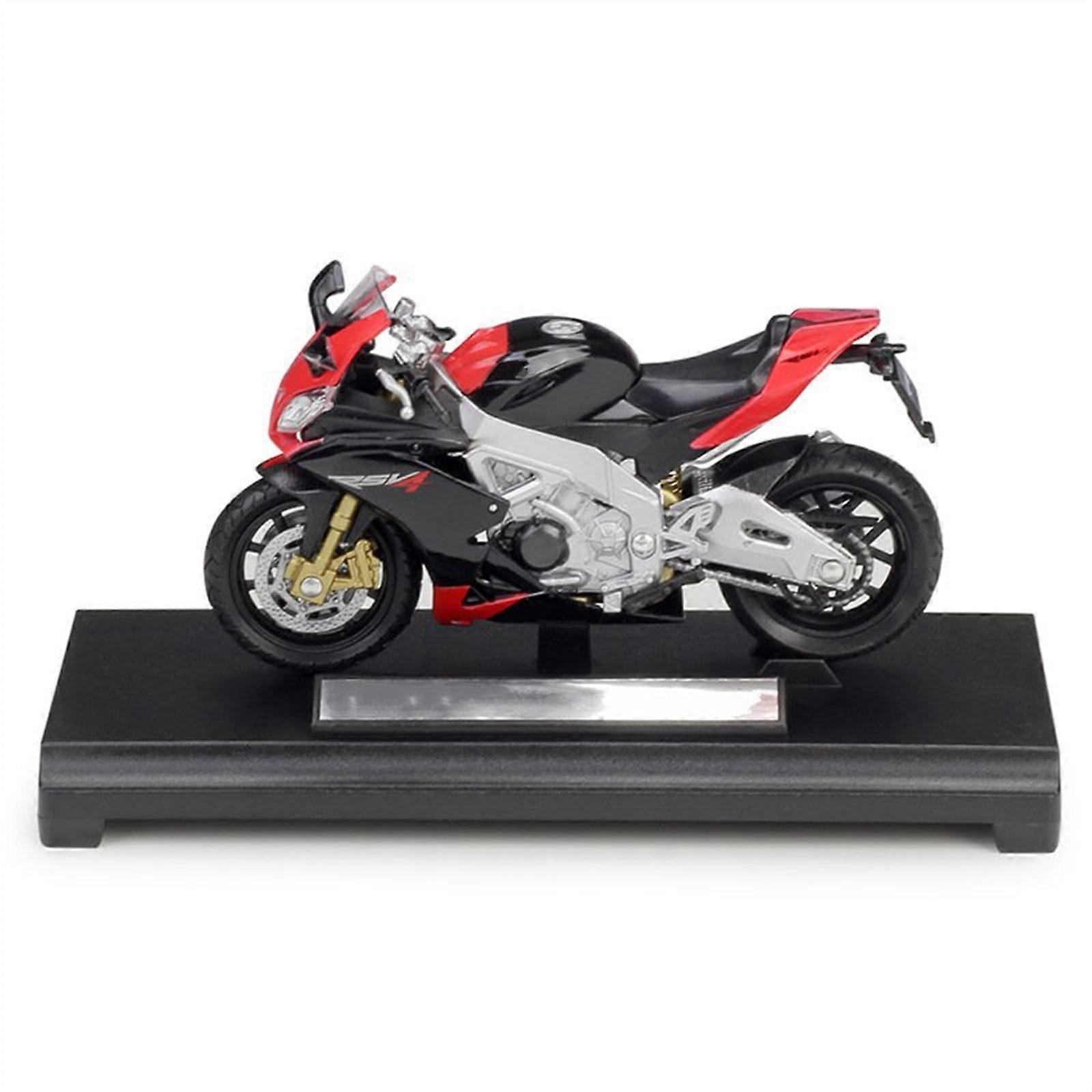 1/18 Scale Diecast Motorcycle Model Black-Red, Detailed Simulation Collectible Gift