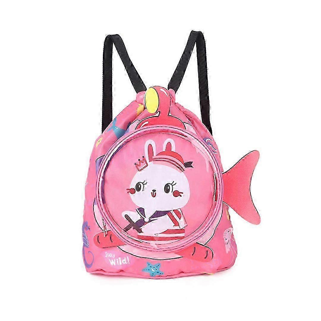 حقيبة سباحة للأطفال ، حقيبة ظهر شاطئية مع لطيفة ، حقيبة ظهر سباحة جافة ورطبة للأطفال للسباحين