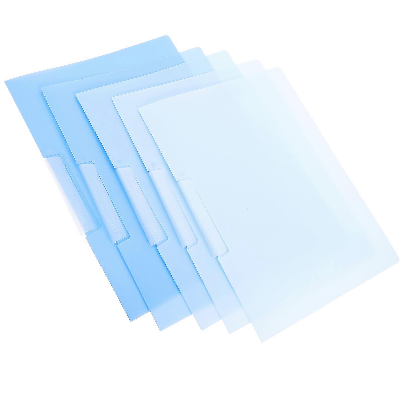 Pocket Folders Bulk Colorful File Folders Snap Button Plastic Organizer for School Travel 5Pcs