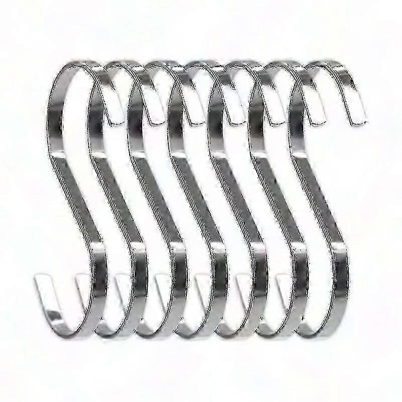 10 Pcs Flat S Shape Chrome for Scarf Apparel Hanging Hooks