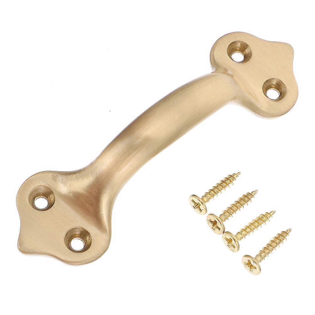 Cabinet Handles Brass Drawer Pulls Golden Modern Furniture Handle Corrosion-Resistant Easy to Install 1Pcs