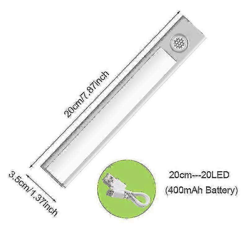USB Rechargeable Motion Sensor LED Night Light for Under Cabinet and Closet Kitchen Lighting