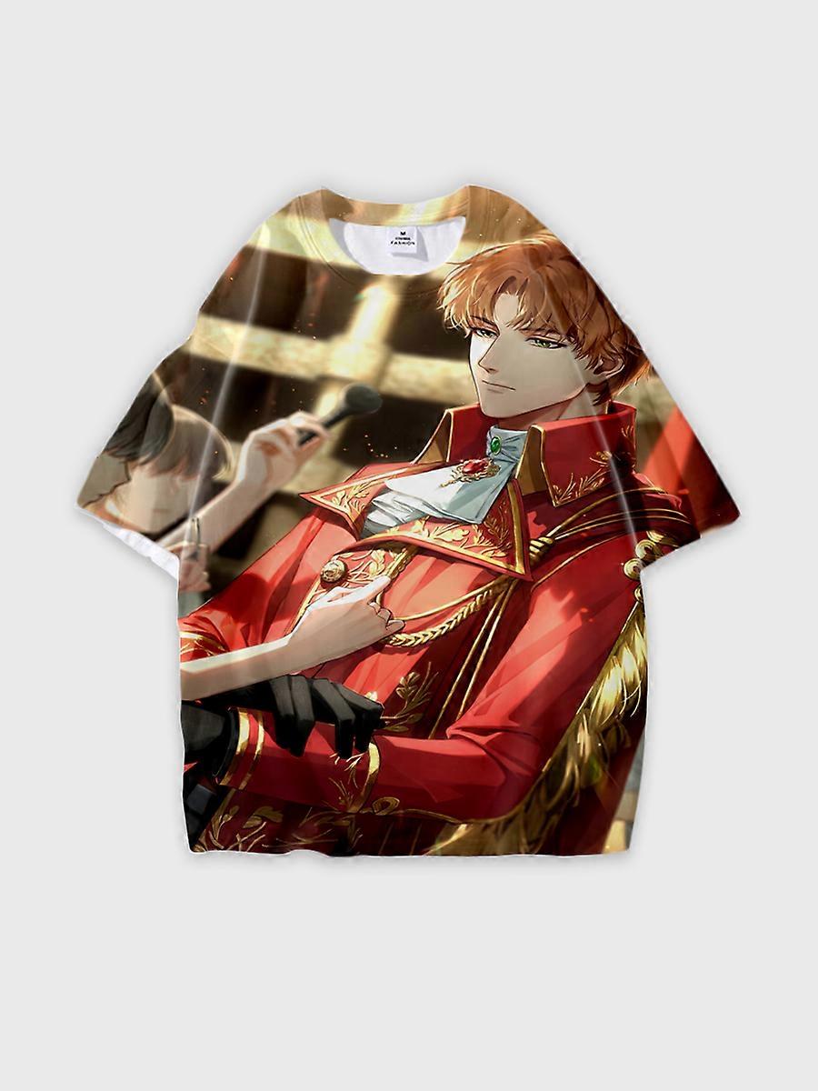 T-shirt col rond Cartoon Motif ample manches courtes JW1099