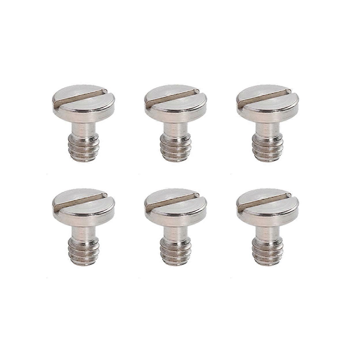 6pcs Stainless Steel Quick Release Camera Screws for Tripods, Monopods, Ball Heads, and Quick Release Plates – Compatible with Arca, Gitzo, Acratech
