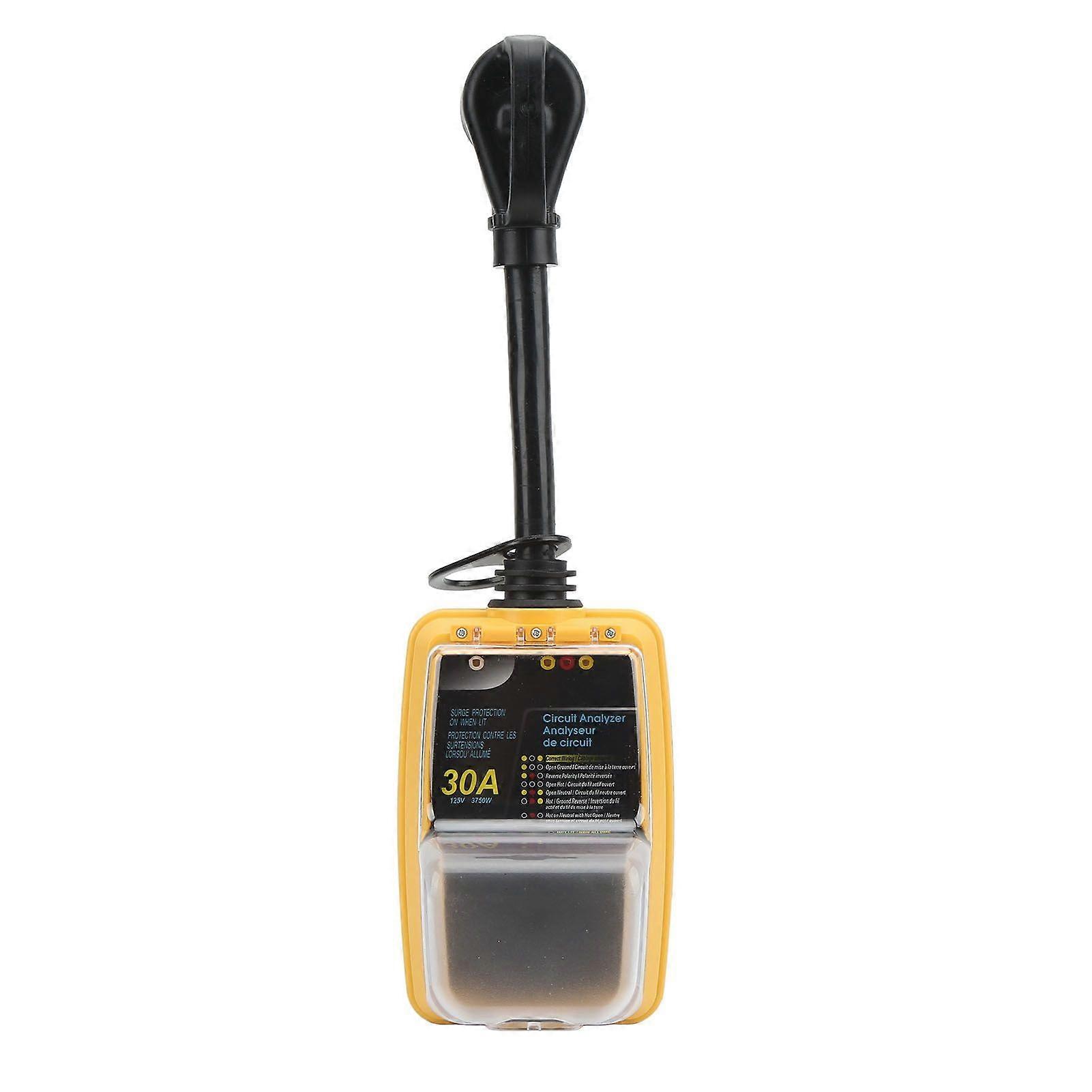 All in 1 RV Surge Protector 30A 125V With Waterproof Cover Circuit Analyzer for Camper Trailer Truck Jet Ski