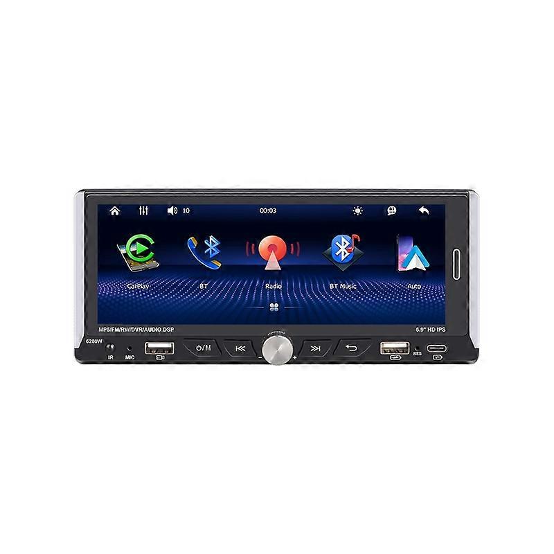Wireless CarPlay Single DIN Car Radio Car Stereo 6.86" HD IPS Touchscreen Bluetooth 5.2 Android Auto