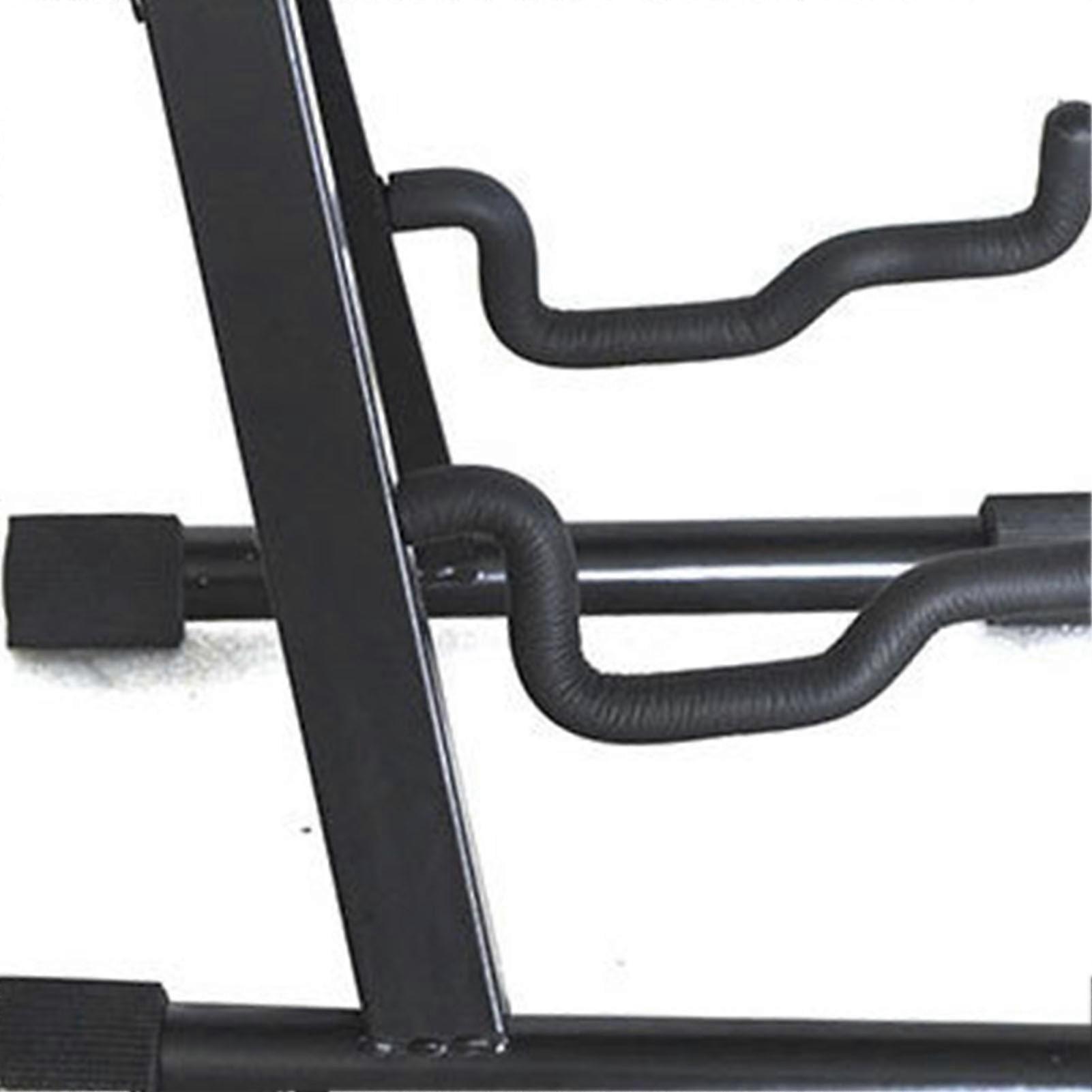 حامل غيتار محمول قابل للطي A الإطار أسود حامل من الفولاذ المقاوم للصدأ