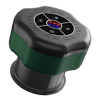 Electric Cupping Massager 6 Gears Suction Dredging Meridians Hot Compress Cordless Vacuum Gua Sha Massager Green