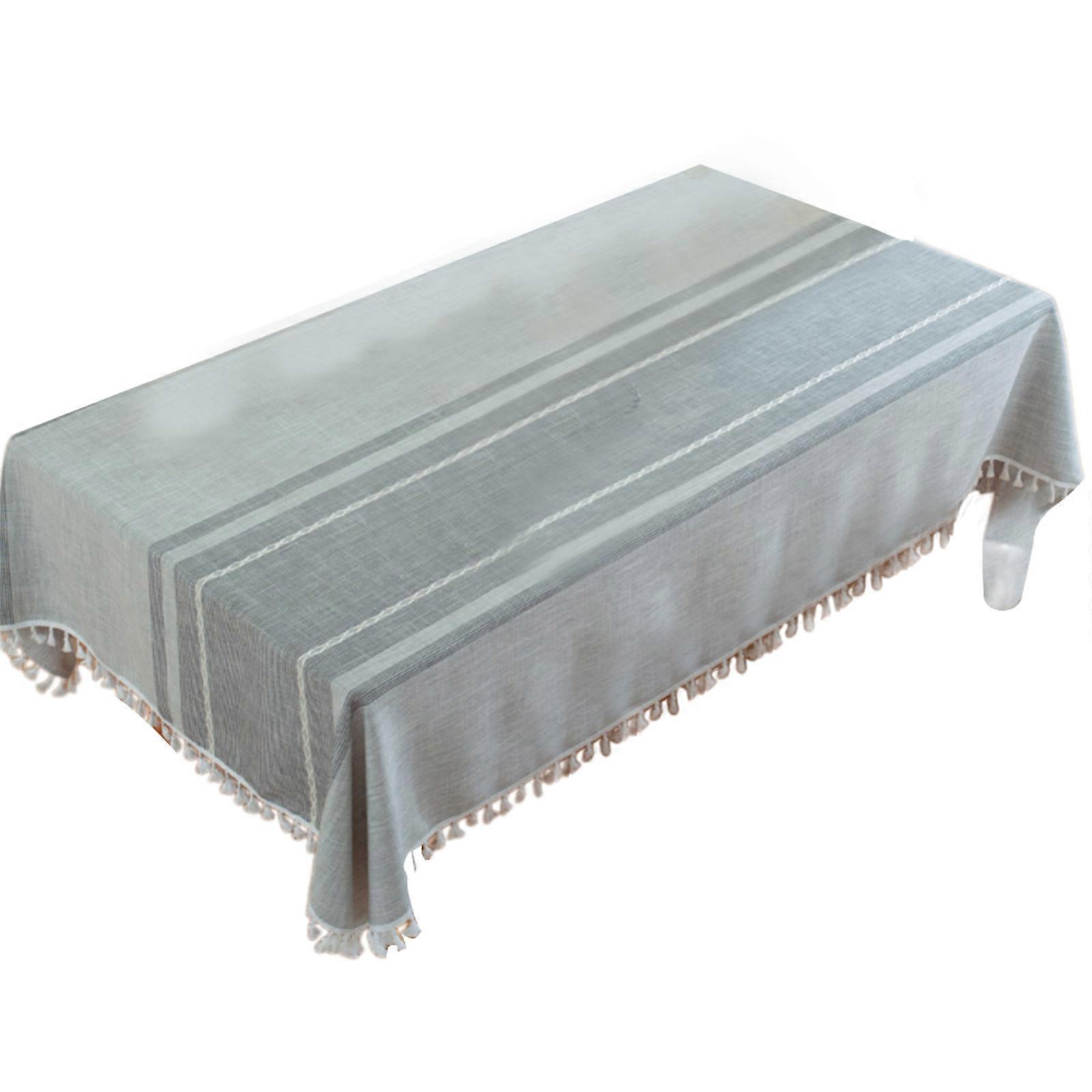 Tablecloth Extra Long Table Runner Special Tight Weave Structure Resists Spills And Food Particles Effectively  grey