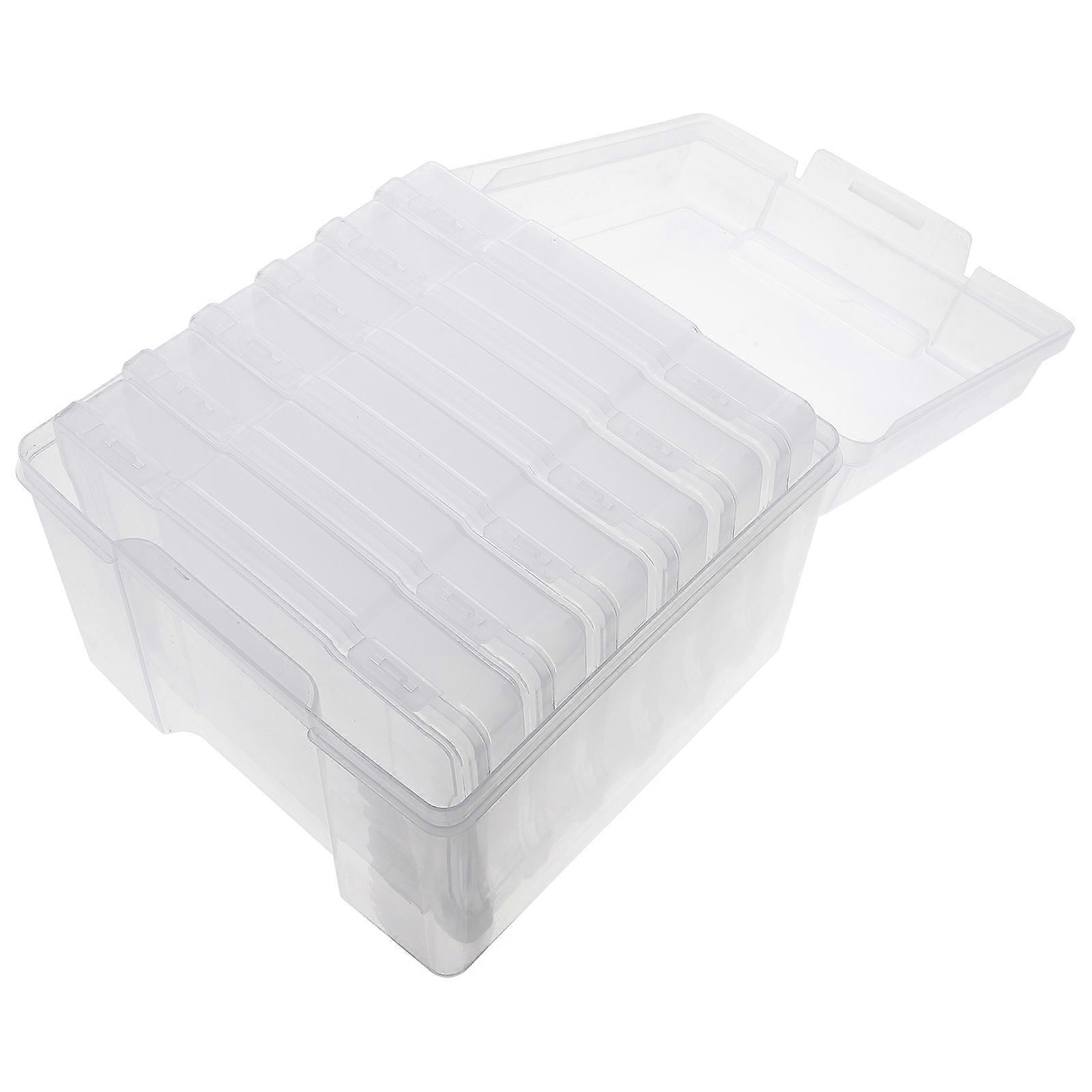 Greeting Card Storage Box Scrapbook Storage Case Photos Greeting Cards Envelopes Postcards Bills 8.3x8.3x6.3in Storage Organization Protection 1 Set