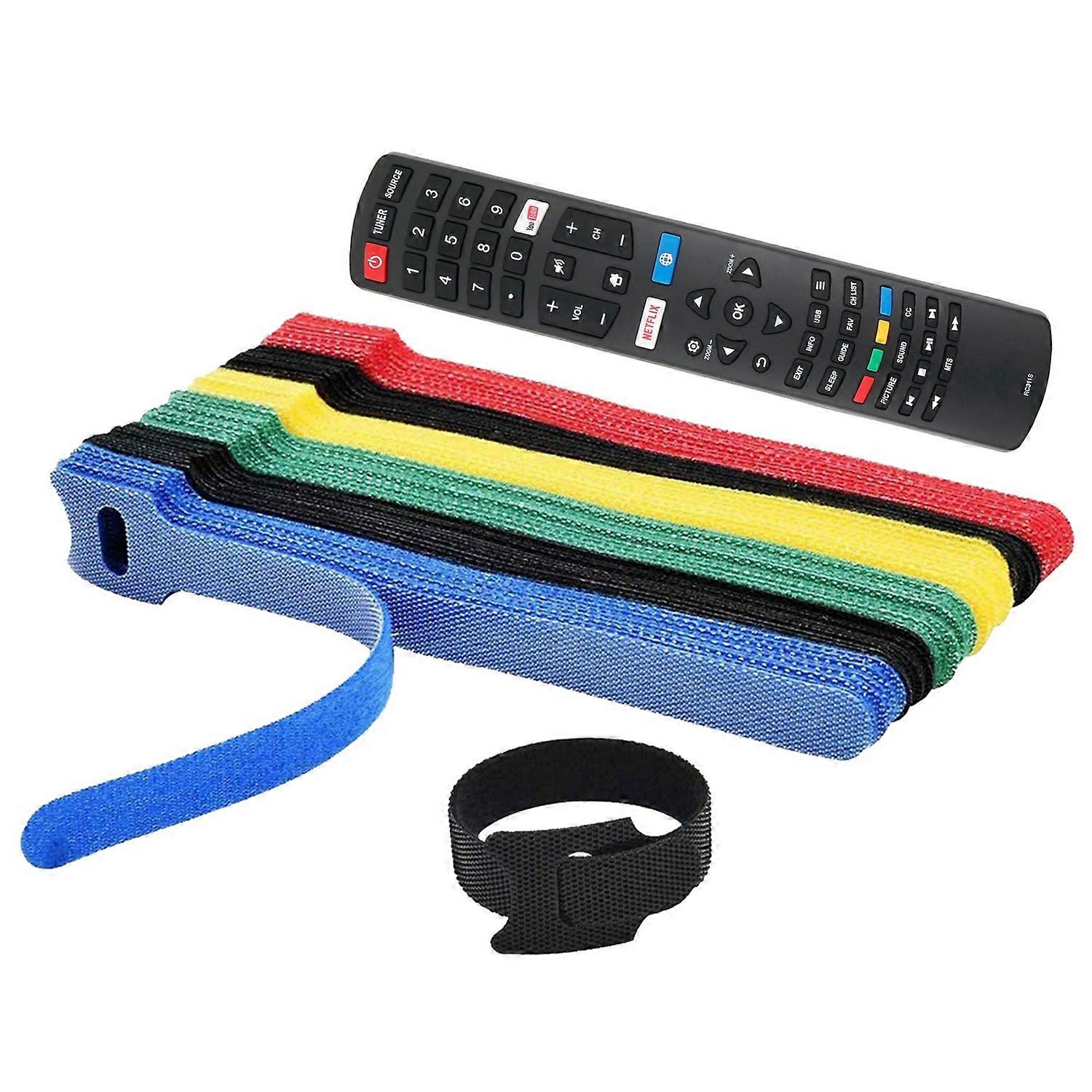 1 Pcs Remote Control RC311S for Smart LED LCD TV 06-531W52-TY01X & 50Pcs Reusable Color Mixing Cable