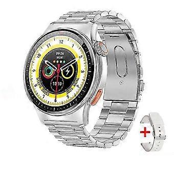 Smart Watch For Men, With Blood Pressure Monitor, Waterproof Fitness Tracker, For Android iPhone, Silver