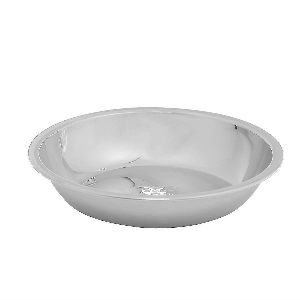 Stainless Steel Round Dish for Kitchen Use 1 Piece Shallow Plate
