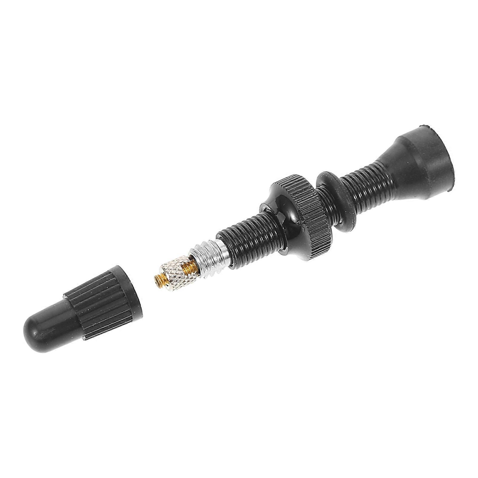 Bike Tire Valve Core Replacement with Aluminum Alloy for Longevity and Easy Handling Black