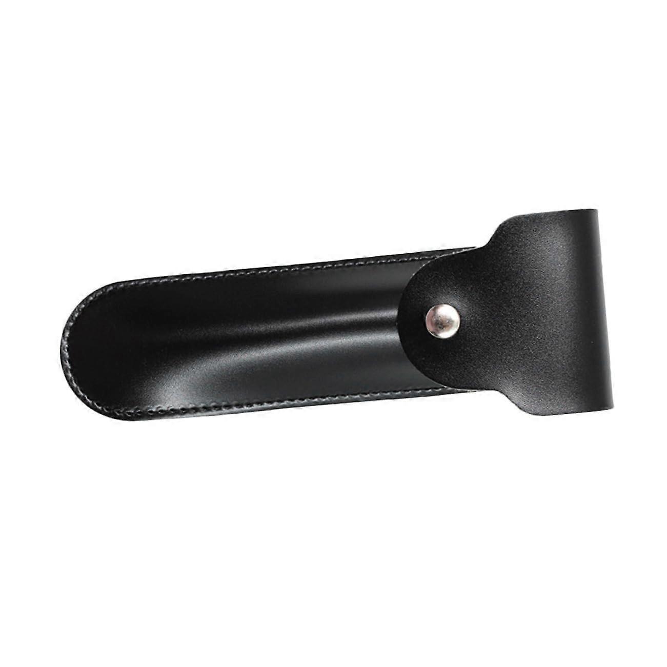 Razor Storage Case Leather Black Outdoor Razor Case, Razor Comb, Refills For Razor Blades