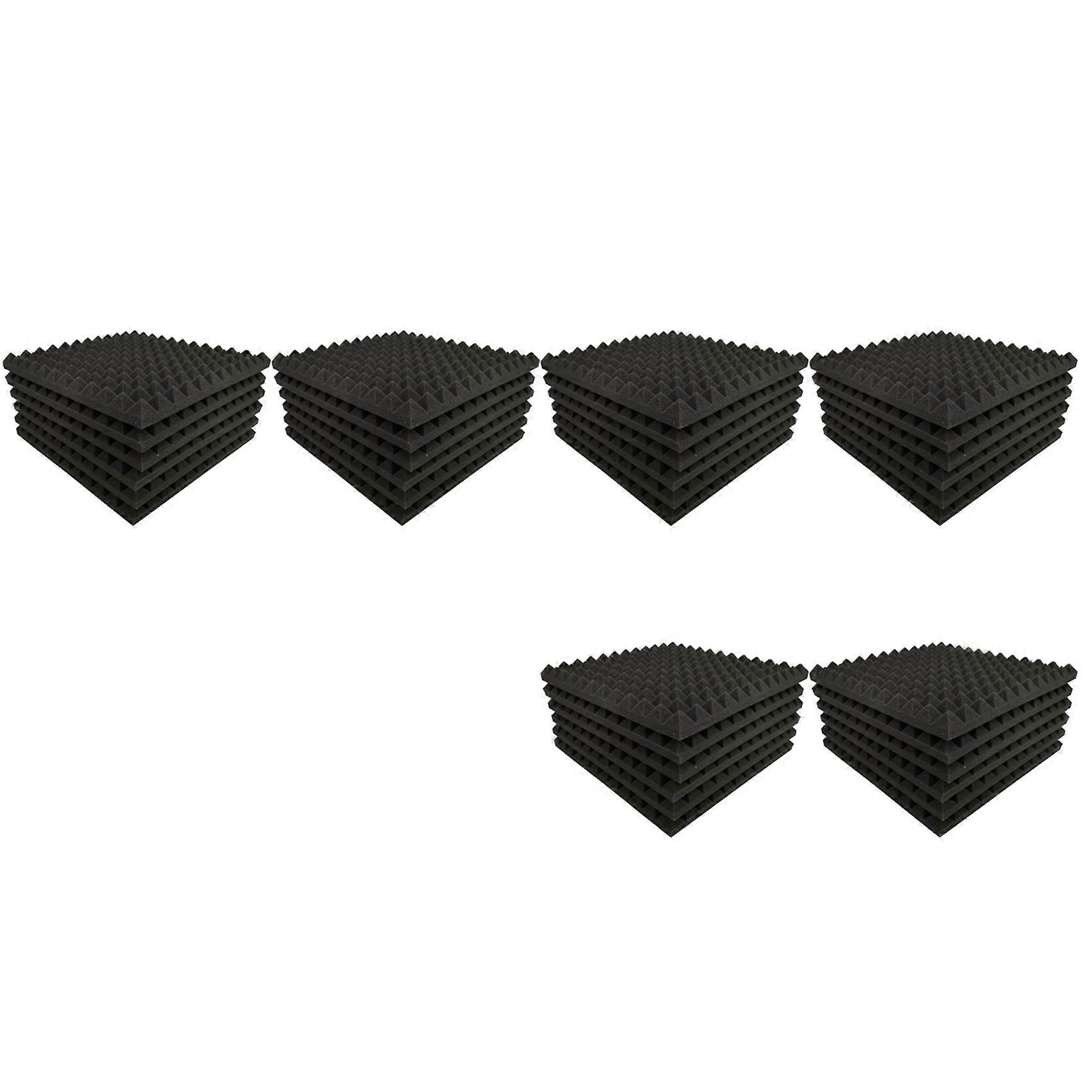 72 Pack Pyramid Shape Soundproof Foam Sound Proof Padding Treatment Panel for Bass Insulation