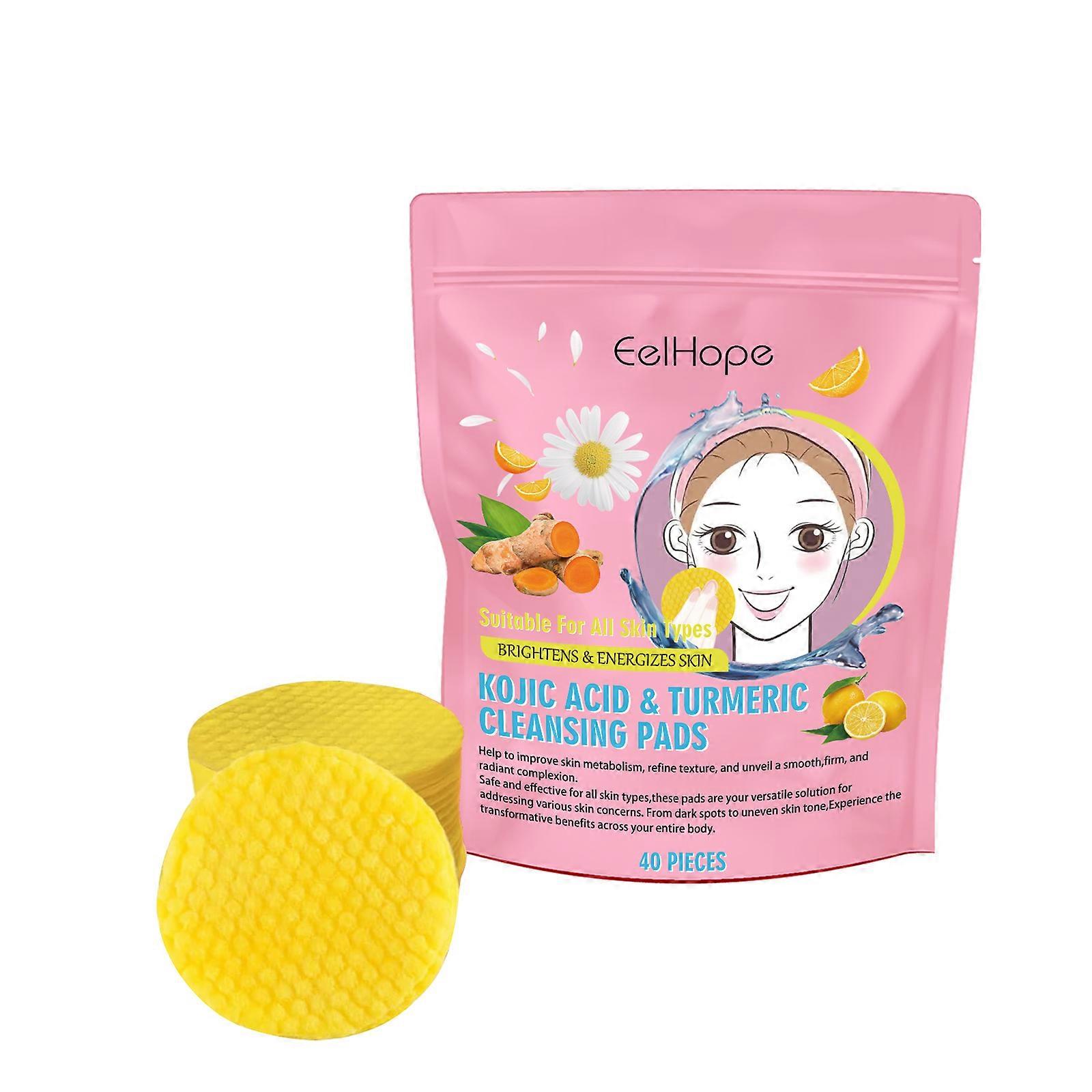 Eelhope Turmeric Cleansing Pads – Hydrating & Gentle Facial Pads for Deep Pore Cleansing