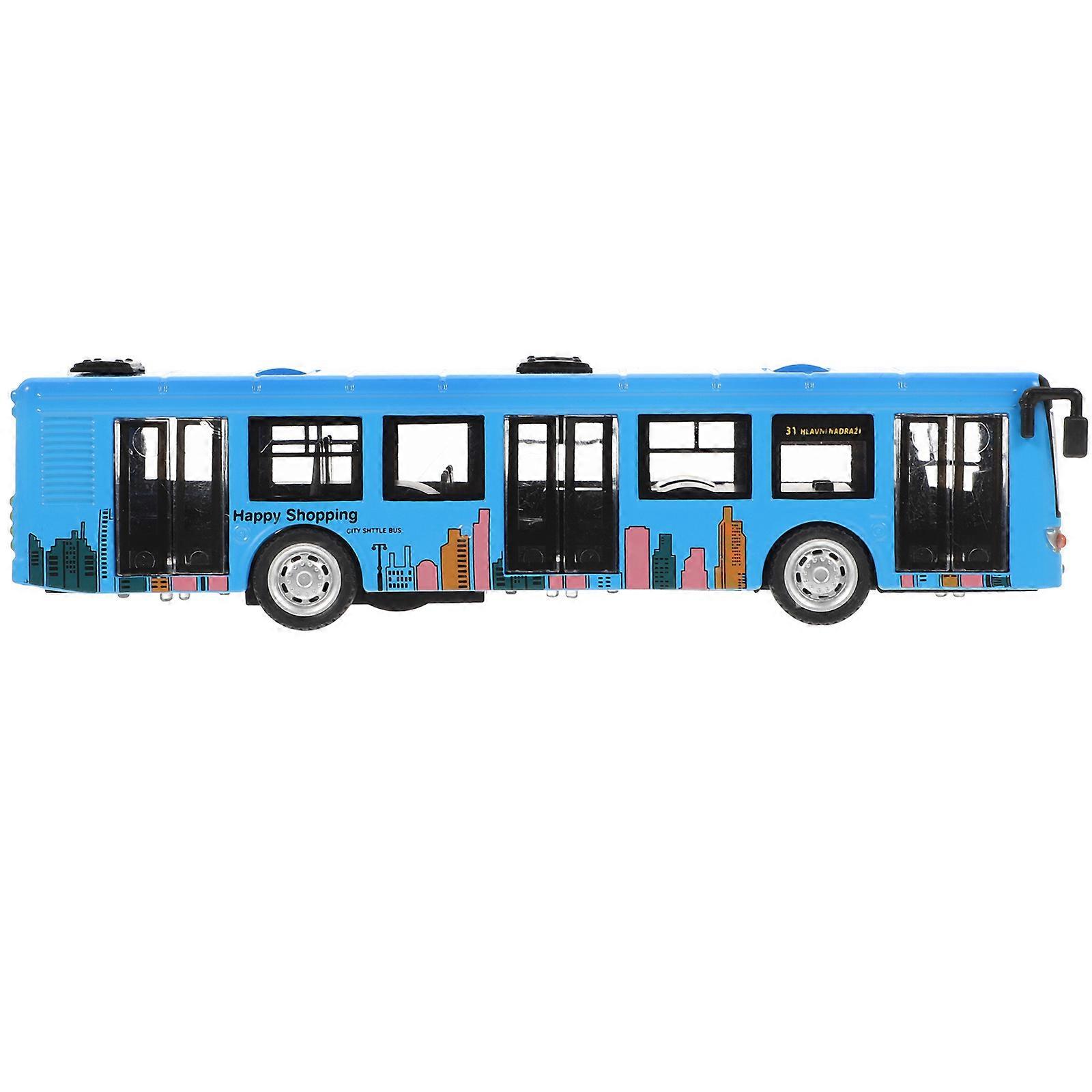 Red Pull Back Bus Toy Car Set for Kids Playing 10 cm