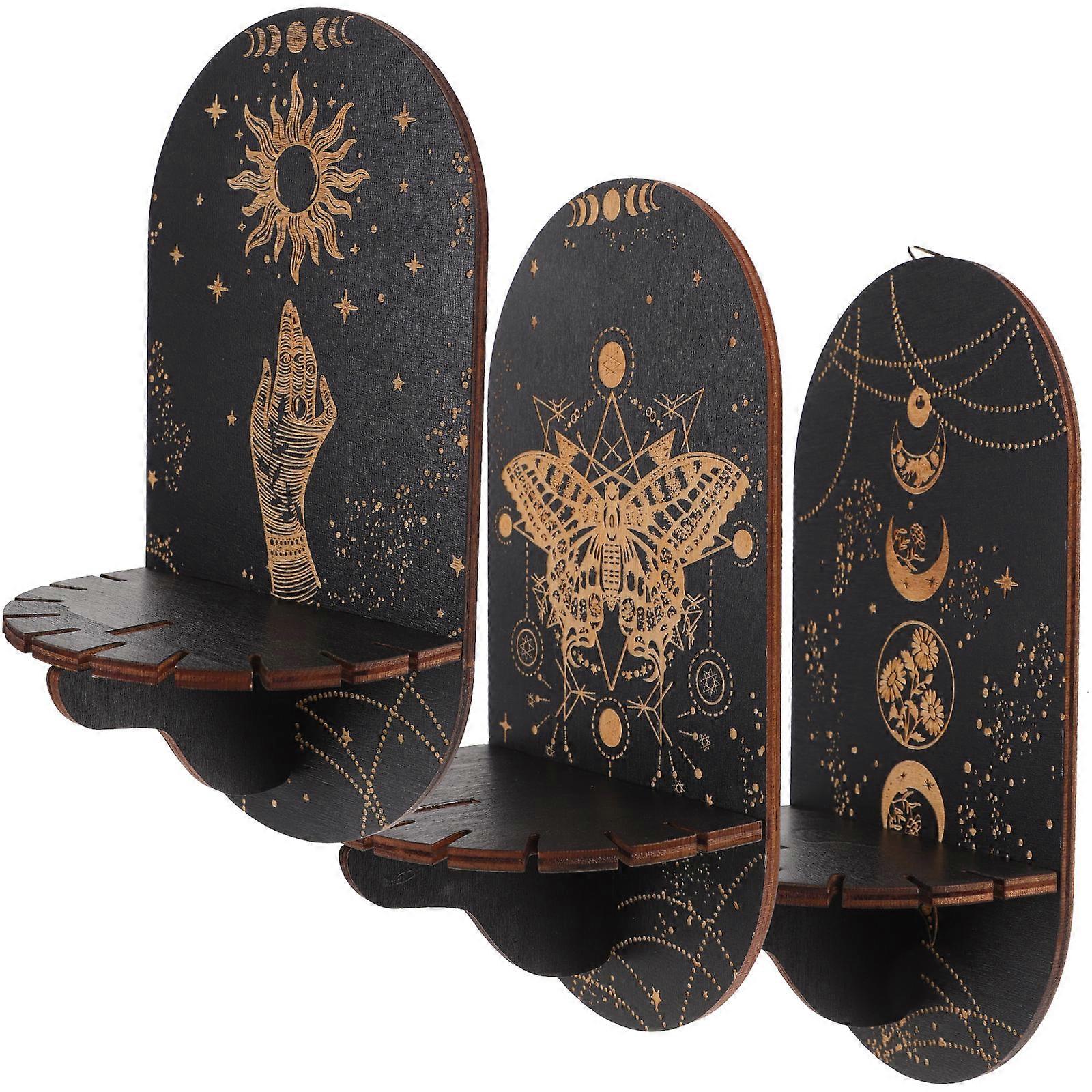 Bohemian Crystal Display Stands For Home Decoration Assorted Color Safe Material 3Pcs