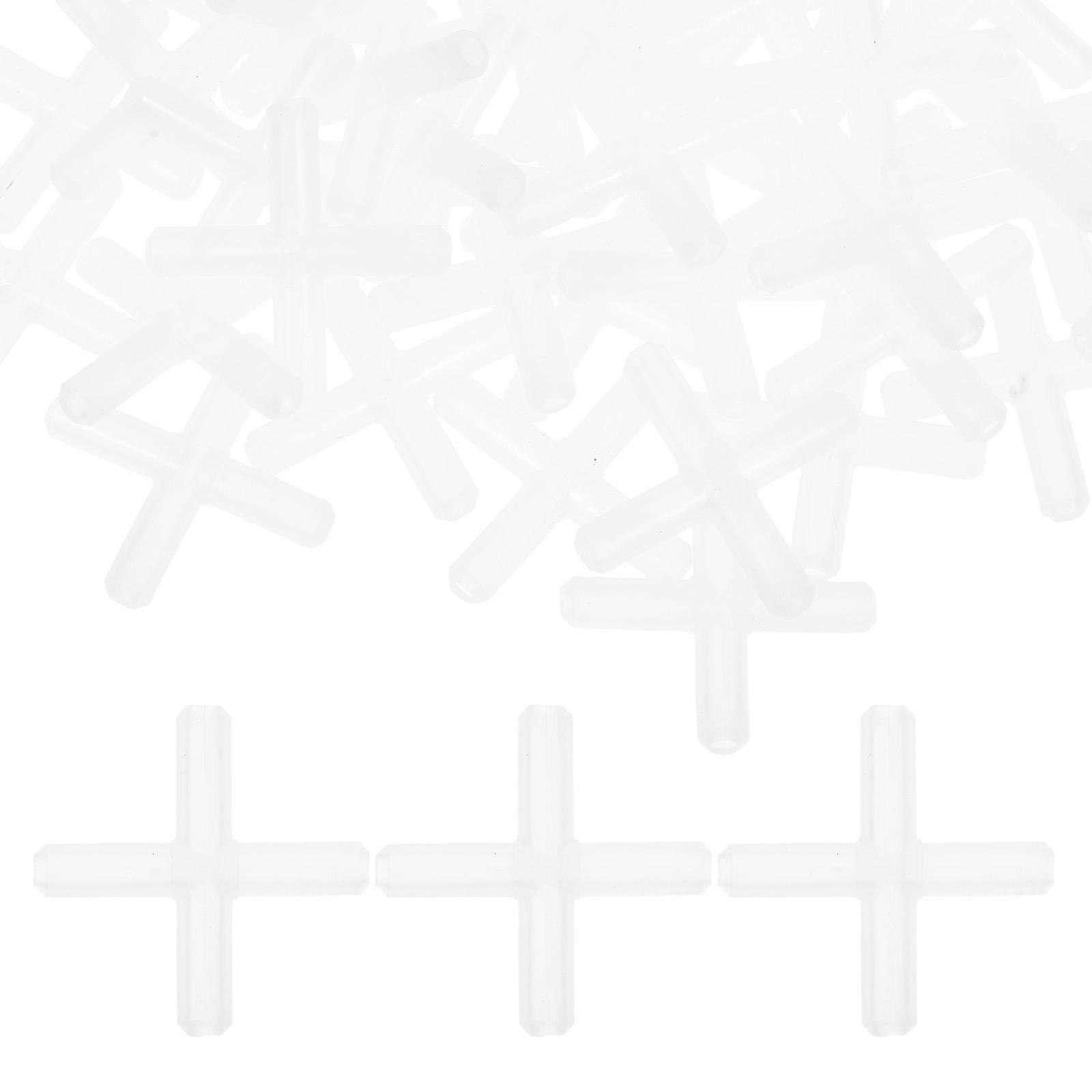 White ABS Connector for Fish Tank Oxygen Enhancement Easy Installation 50 Pieces