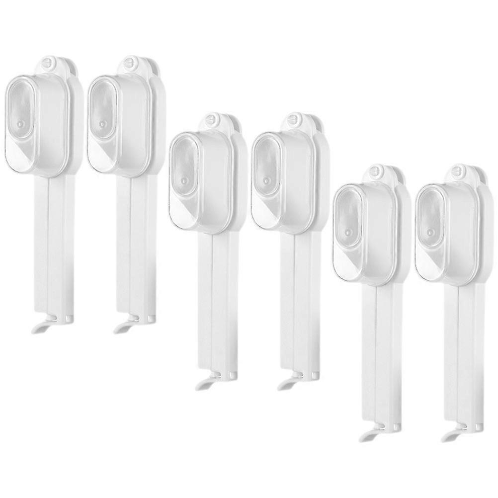 Reusable Food Bag Clips with Pour Spout for Kitchen Storage Use Made of PP White