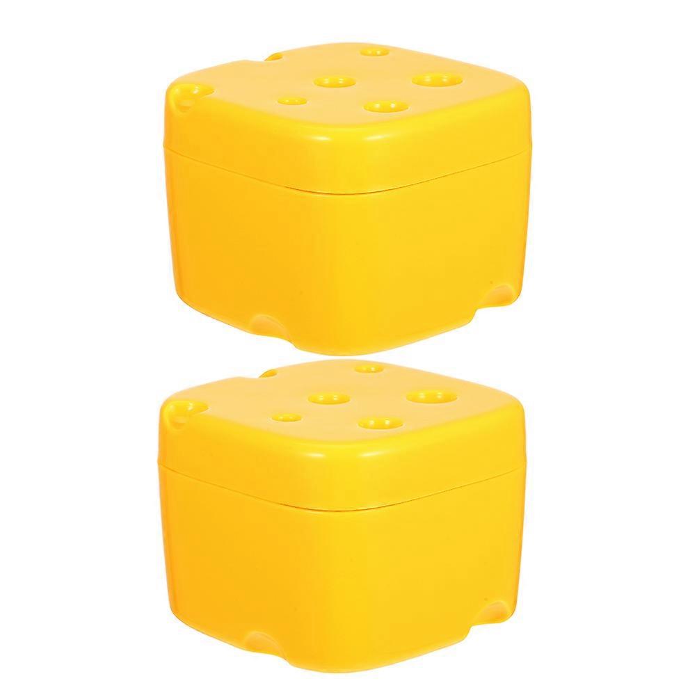 Cheese Slice Storage Container for Fridge with Sealing Lid Design Made of Safe PP Material Yellow