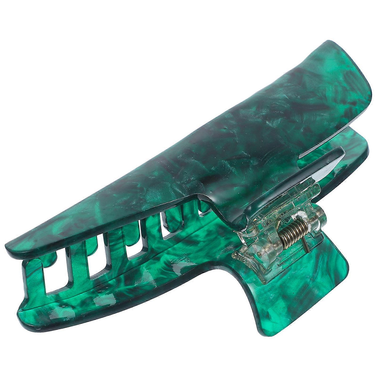 Pince à griffes chic en acétate vert foncé pour l'accessoire de cheveux à la mode durable pour femmes pour tous les types de cheveux