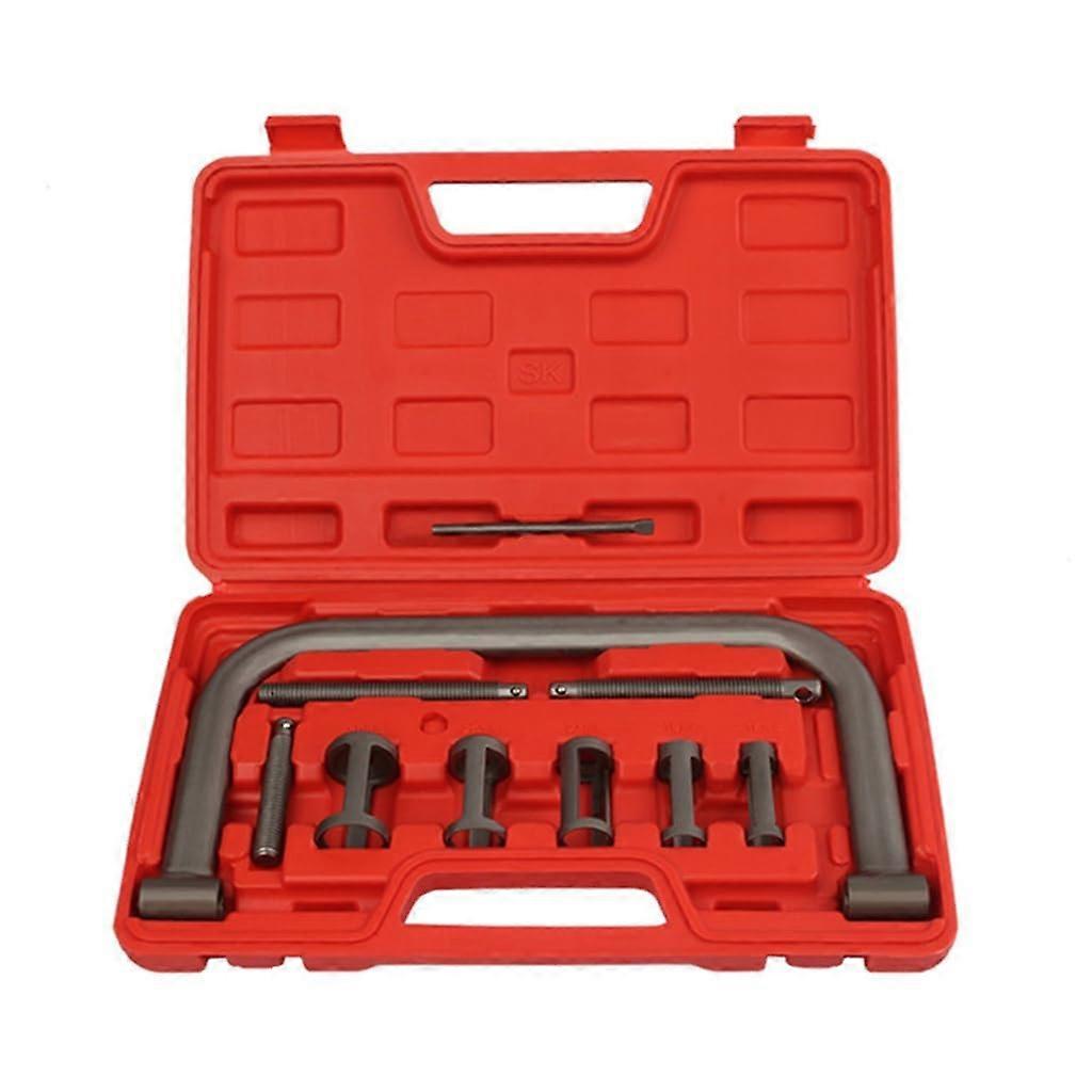 Spring Compressor C-Clamp Tool Set - 10-Piece Service Kit For Motorcycle, Car, Small Engine - Sturdy Build