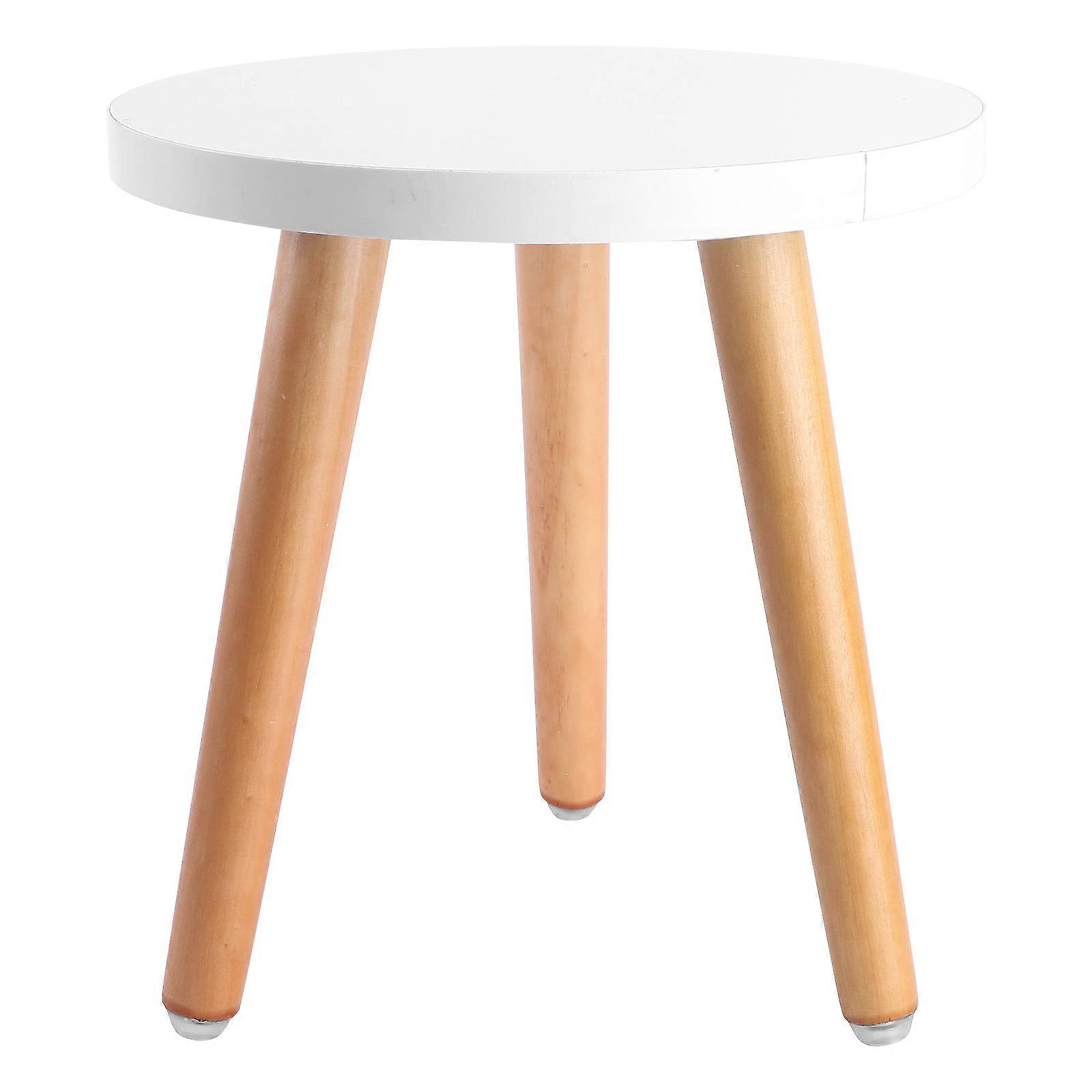 Wooden Round Stool for Home Decoration Assorted Color Synthetic Material 1Pc