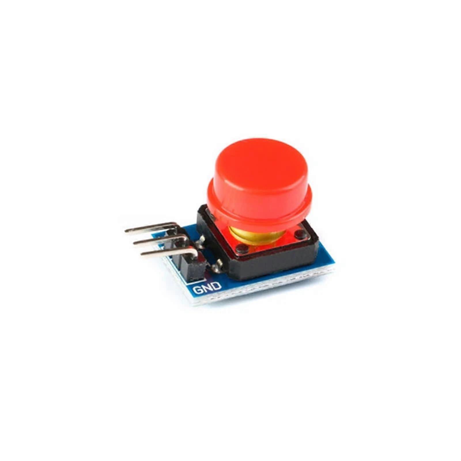 2 Pieces 12 x 12 mm Big Key Big Button Light Touch Switch with Hat  Output Power (Color: Red)