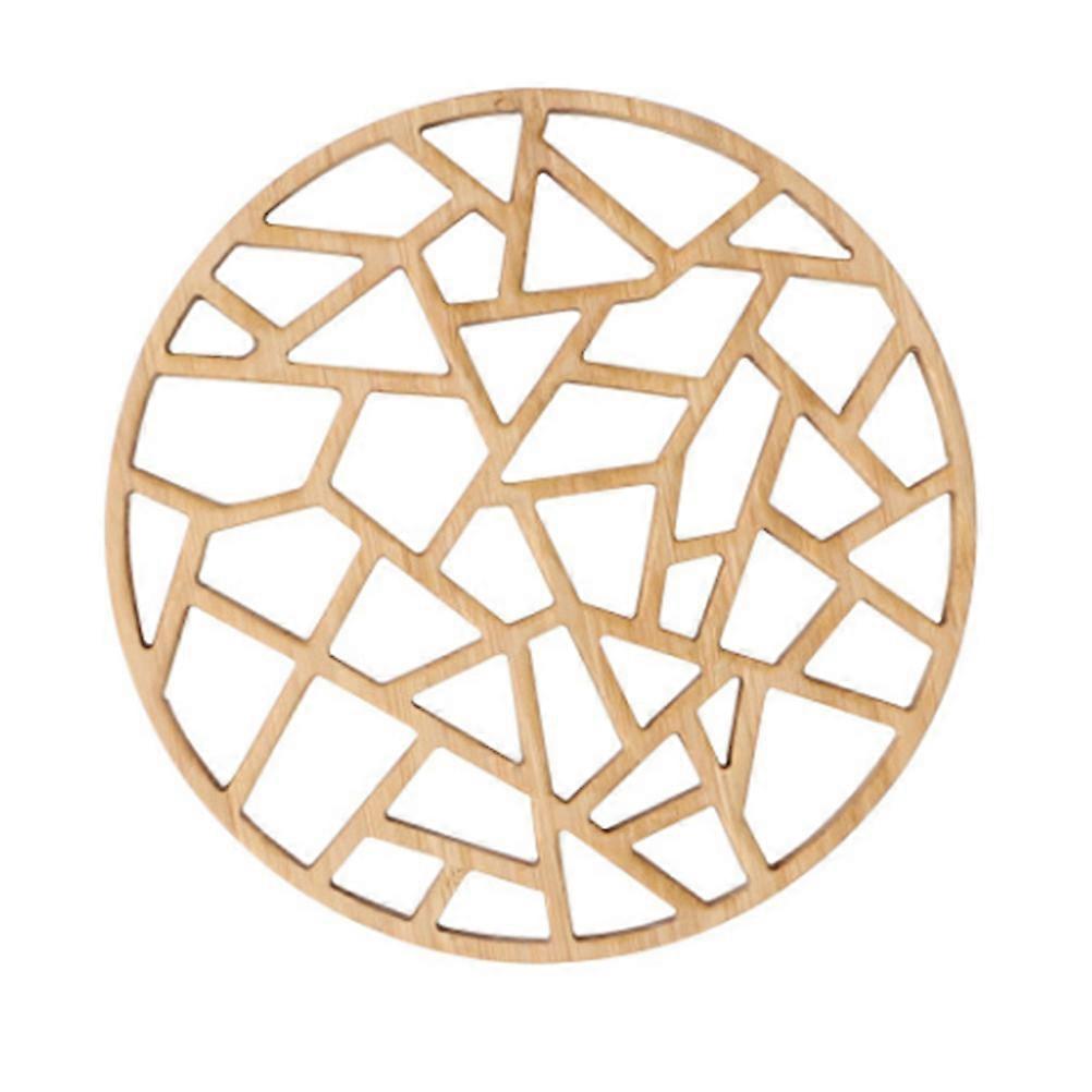 Bamboo Creative Mat Pot Trivets Multifunctional For Teapot Wear Resistance Khaki 1Pcs