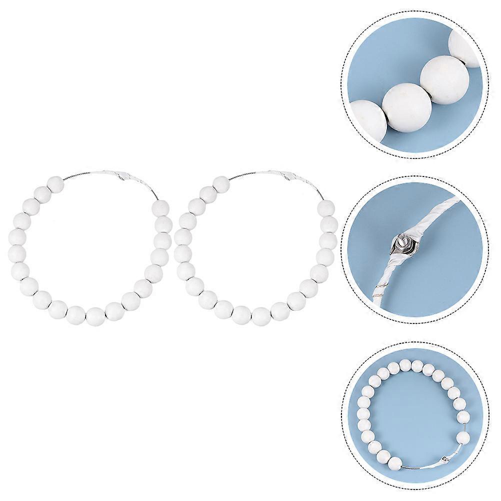 Flagpole Beaded Retainer Ring 2cm Diameter Outdoor Use Prevent Flag From Flying Away 2Pcs